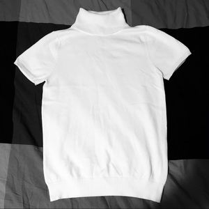 Sof-touch short sleeve turtleneck sweater